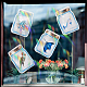Gorgecraft 4 Sets 4 Style Waterproof PVC Window Film Adhesive Stickers(DIY-GF0005-61)-5