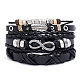 3Pcs 3 Style Leather Cord Bracelets Set(PW-WG47941-01)-1