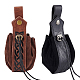 Globleland 2Pcs 2 Colors PU Leather & Suede Fabric Waist Belt Pouch(AJEW-GL0002-03)-1