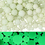 100Pcs 4 Styles Luminous Round Glass Beads, Imitation Jade Beads, Glow in the Dark, Medium Spring Green, 6~12mm, Hole: 1.1~2mm(GGLA-SC0001-20A)