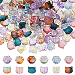 120Pcs 2 Styles Glass Beads, for Jewelry Making, Cat/Paw Print, Mixed Color, 12.5~13.5x14~15x6.5~8.5mm, Hole: 1~1.2mm, 10pcs/style(GLAA-DC0001-57)