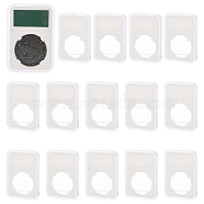 Plastic Coin Storage Boxes, for Commemorative Coin Collection, Rectangle, White, 8.5x5.9x0.8cm(OBOX-WH0005-10)