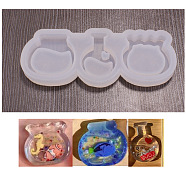 Wishing Bottle Silicone Molds, Quicksand Molds, Resin Casting Molds, for UV Resin, Epoxy Resin Jewelry Making, White, 48x130x12.5mm, Inner Diameter: 38~40x29~41mm(X-DIY-C045-02)