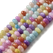 Natural Freshwater Shell Beads Strands, Rondelle, Dyed, Mixed Color, 5x3mm, Hole: 0.6mm, about 121~122pcs/strand, 14.76''(37.5cm)(X-SHEL-H003-02)