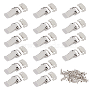 CHGCRAFT Iron Bag Lock Clasps, with 201 Stainless Steel Screws, for DIY Handbag Craft Shoulder Bags Hardware Accessories, Platinum & Stainless Steel Color, 47.9x21x9mm(AJEW-CA0001-59)