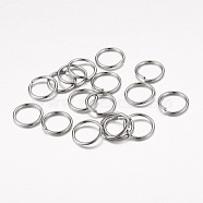 Open Jump Rings Brass Jump Rings, Cadmium Free & Lead Free, Gunmetal, 10x1mm, 18 Gauge, Inner Diameter: 8mm, about 2600pcs/500g(JRC10MM-B)