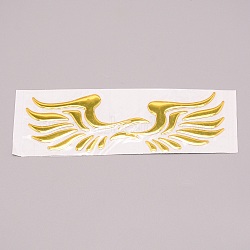 Waterproof Plastic Wall Stickers, with Adhesive Tape, for Cars Motorbikes Luggages Skateboard Decor, Angel Wings, Gold, 15x4.9x0.08cm(DIY-WH0185-18A)