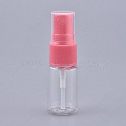 Empty Portable PET Plastic  Spray Bottles, Fine Mist Atomizer, with Dust Cap, Refillable Bottle, Hot Pink, 7.55x2.3cm, Capacity: 10ml(0.34 fl. oz)(MRMJ-K002-B01)