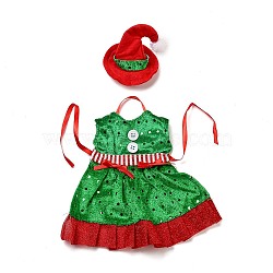 Christmas Clothes Felt Cloth & Iron Wine Bottle Cover Decoration, for Christmas Party Decoration, Green, 229x252x1mm(DJEW-K027-02C)