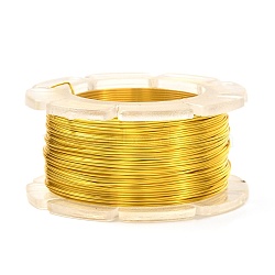 Round Copper Craft Wire, for Jewelry Making, Long-Lasting Plated, Gold, 26 Gauge, 0.4mm, about 65.61 Feet(20m)/roll(CWIR-C001-01A-10)