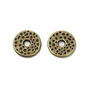 Tibetan Style Alloy Beads, Cadmium Free & Lead Free, Flat Round, Antique Bronze, 12x1.5mm, Hole: 2.5mm, about 1149pcs/1000g