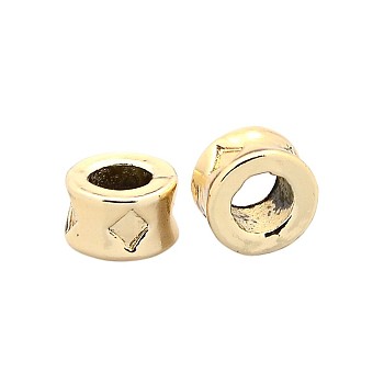 Nickel Free & Lead Free Golden Alloy European Beads, Large Hole Wing Beads, Long-Lasting Plated, 9x5mm, Hole: 4mm