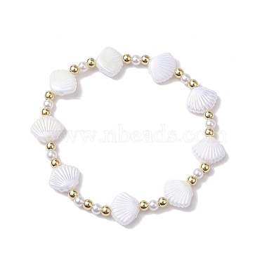 White Shell Shape Plastic Bracelets