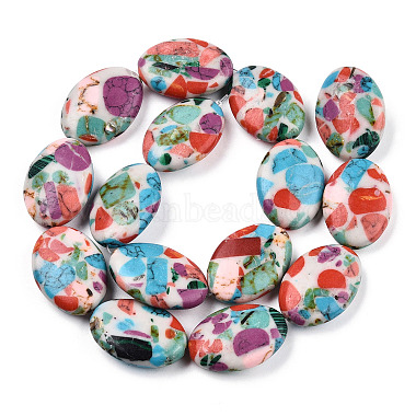Chapelets de perles de pierres précieuses synthétiques(G-T123-04)-3