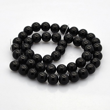 Brins de perles rondes en onyx noir naturel(G-N0120-26-8mm)-2