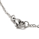 201 collier pendentif en acier inoxydable avec chaînes forçat(NJEW-E102-01P-04)-3