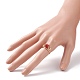 Round Natural Gemstone Braided Finger Ring(RJEW-JR00502)-3