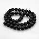 Round Natural Black Onyx Beads Strands(G-N0120-26-8mm)-2