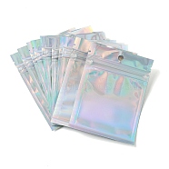 Rectangle Zip Lock Plastic Laser Bags, Resealable Bags, Clear, 10x7cm, Hole: 6mm, Unilateral Thickness: 2.3 Mil(0.06mm)(OPP-YW0001-03A)