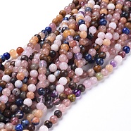 Natural Gemstone Beads Strands, Dyed, Mixed Stone, Round, 5.8~6.8mm, Hole: 0.7mm, about: 66pcs/Strand, 15 inch~15.5 inch(38~39cm)(G-F591-03-6mm)