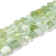 Natural New Jade Beads Strands, Nuggets, Tumbled Stone, 5~8.5x5.5~7x3.5~4mm, Hole: 0.7mm, about 64pcs/strand, 16.34 inch(41.5cm)(G-G018-51)