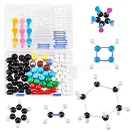 Chemistry Plastic Molecular Model Kit, Organic and Inorganic Modeling, for Brisk Learner Kids Scientist, Mixed Color, 160x250x58mm(AJEW-WH0180-06)