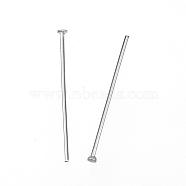 304 Stainless Steel Flat Head Pins, Stainless Steel Color, 20x0.7mm, Head: 1.5mm(STAS-D448-A-009P)