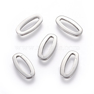 201 Stainless Steel Linking Rings, Oval, Stainless Steel Color, 17x8.5x1.5mm, Hole: 3.5x12mm(STAS-G189-36P)