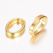 Iron Linking Rings, Oval, Golden, 10x7x2mm(IFIN-D085-01G)