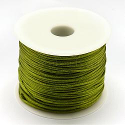 Nylon Thread, Rattail Satin Cord, Olive Drab, 1.5mm, about 49.21 yards(45m)/roll(NWIR-R033-1.5mm-214)