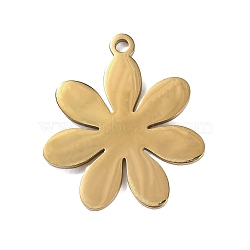 304 Stainless Steel Pendants, Flower Charms, Hand Polished, Ion Plating(IP), Golden, 22x20x1.4mm, Hole: 1.6mm(SA-CBAE0F2-26A-G)