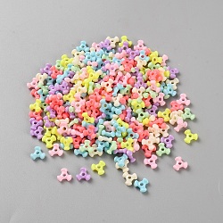7142Pcs Opaque Acrylic Beads, Triangle, Colorful, 9.5x10.5x4mm, Hole: 2mm(FIND-WH0152-730A)