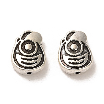 Tibetan Style Alloy Beads, Cadmium Free & Lead Free, Teardrop, Antique Silver, 13x10.5x4.5mm, Hole: 1.4mm, about 418pcs/1000g
