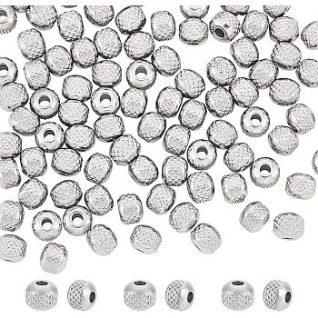 304 Stainless Steel Beads, Rondelle, Stainless Steel Color, 4x3.5mm, Hole: 1.5mm, 100pcs/box