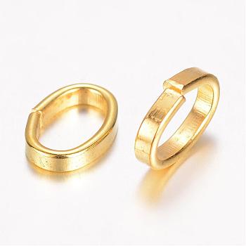 Iron Linking Rings, Oval, Golden, 10x7x2mm