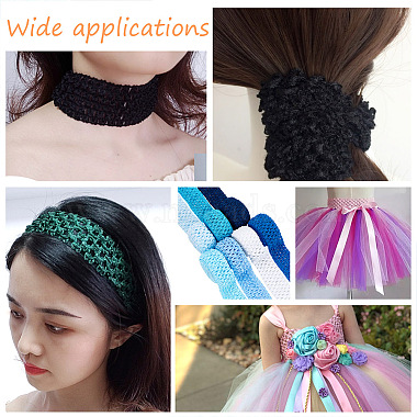 14M 7 Style Blue Series Elastic Crochet Headband Ribbon(OCOR-BC0005-36)-6