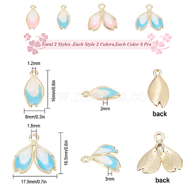 SUNNYCLUE 24Pcs 2 Style Alloy Enamel Pendants(FIND-SC0002-10)-2