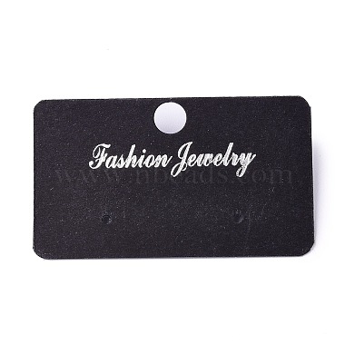 Black Rectangle Plastic Earring Display Cards