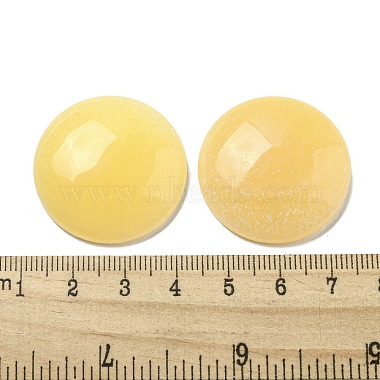 cabochons jaunes naturels de jade(G-C115-02B-31)-3