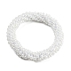 bracelet extensible tressé en perles de verre au crochet(BJEW-K232-01E)-1