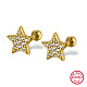 Star 925 Sterling Silver Stud Earrings(MB4545-1)-1