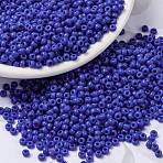 MIYUKI Round Rocailles Beads, Japanese Seed Beads, 8/0, (RR417) Opaque Blue, 8/0, 3mm, Hole: 1mm, about 422~455pcs/10g(X-SEED-G008-RR0417)