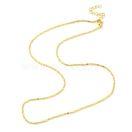 Rack Plating Brass Column & Round Ball Chain Necklaces, Long-Lasting Plated, Lead Free & Cadmium Free, Golden, 17.64 inch(44.8cm)(NJEW-K256-05G)