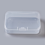 Plastic Bead Containers, Rectangle, Clear, 11.6x8.6x2.9cm(CON-F005-14-A)