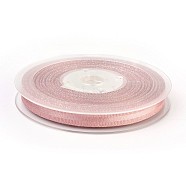Polyester Grosgrain Ribbon, Pearl Pink, 3/8 inch(9mm), 100yards/roll(91.44m/roll)(OCOR-P013-161-9mm)