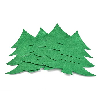 Christmas Themed Felt Tableware Holders, for Fork Spoon Knife Storage Party Table Dinner Decoration Supplies, Christmas Tree, Green, 162x178x0.5mm, 2pcs/set