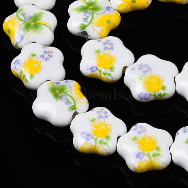 Handmade Porcelain Ceramic Beads Strands(PORC-S502-034C)-3