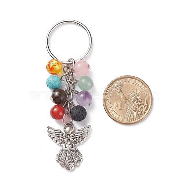 Mixed Gemstone Beads Keychain(KEYC-AL00001)-5