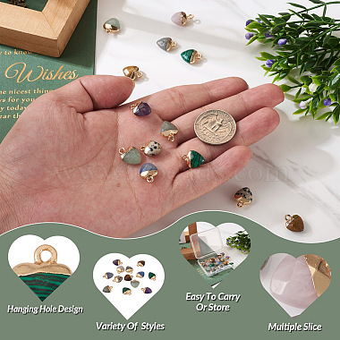 fashewelry 16шт. 8 подвески из натуральных и синтетических драгоценных камней(G-FW0001-34)-5