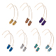 7 Pairs 7 Colors Natural Hematite Arrow Dangle Earrings(EJEW-AN0001-43)-1